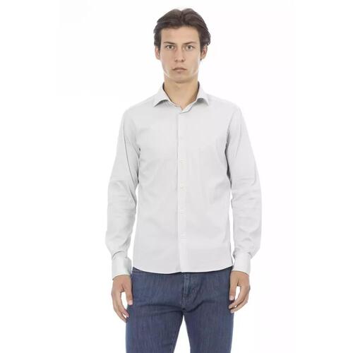 Baldinini Trend Men's Gray Cotton Shirt - XL - Main Image
