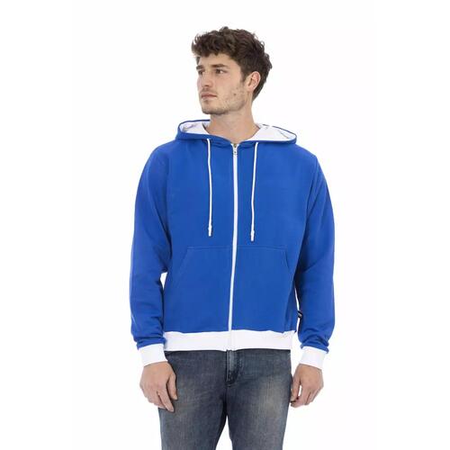 Brushed Hoodie with Zip Closure and Rear Logo 4XL Men - Main Image