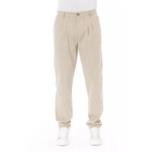 Front Zipper and Button Closure Chino Trousers with Side and Back Pockets 48 IT Men - Main Image
