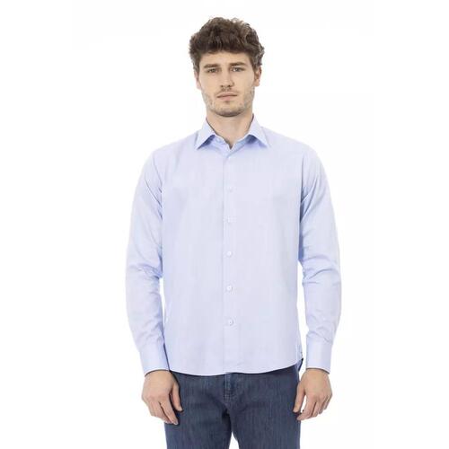 Baldinini Trend Men's Light Blue Cotton Shirt - L - Main Image