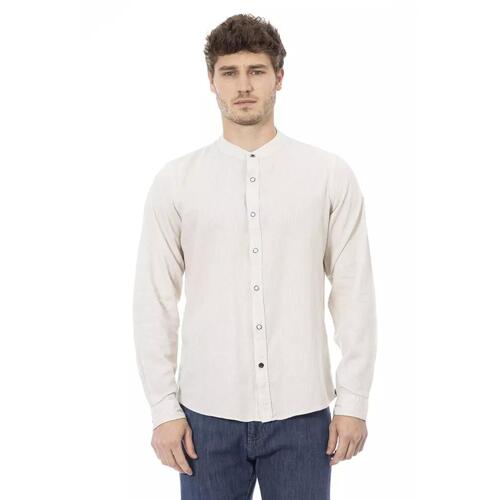 Mandarin Collar Regular Fit Shirt with Button Closure XL Men - Main Image