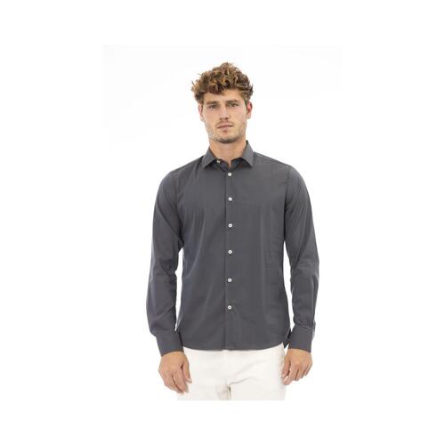 Baldinini Trend Men's Gray Cotton Shirt - XL - Main Image