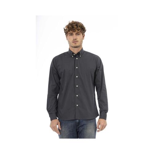 Baldinini Trend Men's Gray Cotton Shirt - 2XL - Main Image