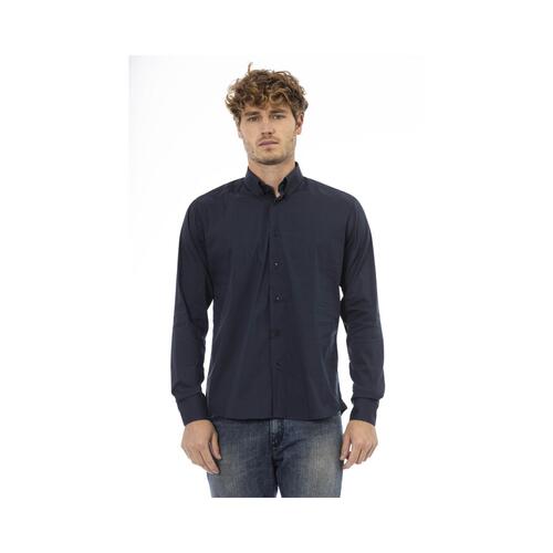 Baldinini Trend Men's Blue Cotton Shirt - L - Main Image