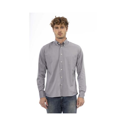 Baldinini Trend Men's Gray Cotton Shirt - XL - Main Image
