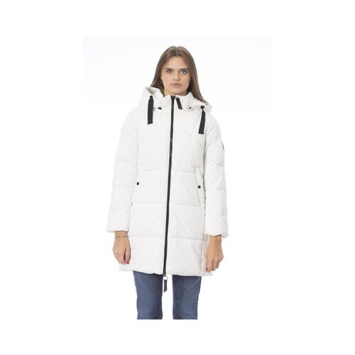 Baldinini Trend Women's White Polyester Jackets & Coat - XL - Main Image