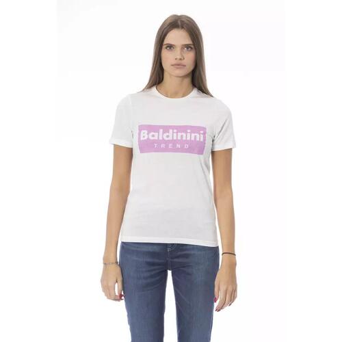 Baldinini Trend Women's White Cotton Tops & T-Shirt - XS - Main Image