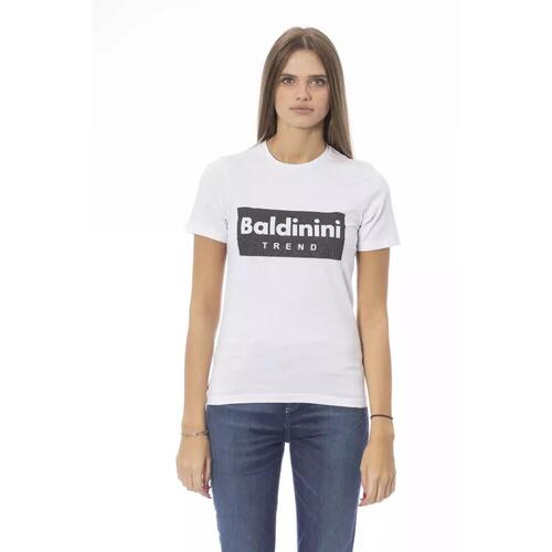 Baldinini Trend Women's White Cotton Tops & T-Shirt - XL - Main Image