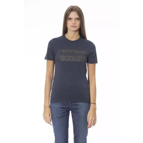 Baldinini Trend Women's Blue Cotton Tops & T-Shirt - M - Main Image