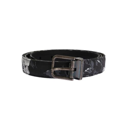 Dolce & Gabbana Floral Pattern Belt with Detachable Gold Buckle 95 cm Men - Main Image