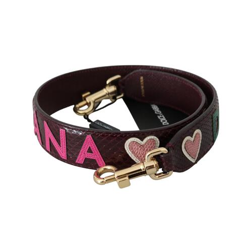 Genuine Dolce & Gabbana Bordeaux Shoulder Strap with Applique Detail One Size Women - Main Image