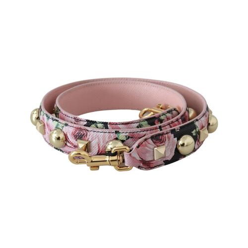 Floral Gold Studs Strap Handbag Accessory One Size Women - Main Image