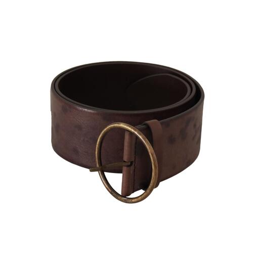 Authentic Dolce & Gabbana Leather Belt with Engraved Logo Buckle 90 cm Women - Main Image