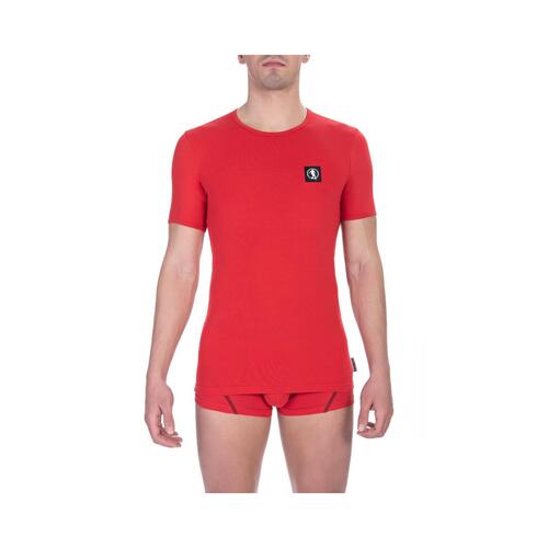 Bikkembergs Men's Vibrant Red Cotton Crew Neck Tee Twin Pack - L - Main Image