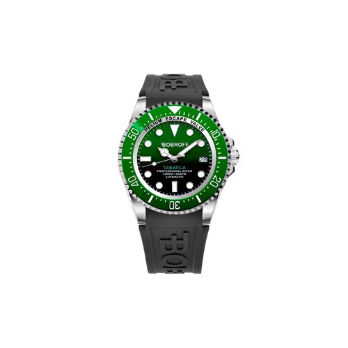 Bobroff Men's Black Rubber Watch - One Size - Main Image