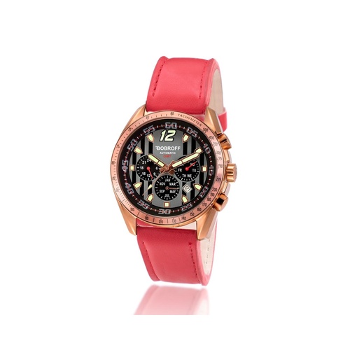 Bobroff Men's Red Leather Watch - One Size - Main Image