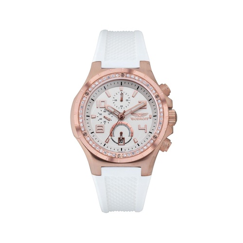 Bobroff Unisex's White Rubber Watch - One Size - Main Image