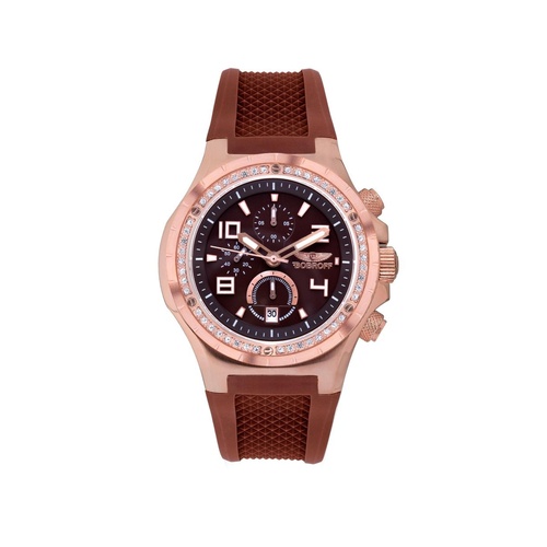 Bobroff Unisex's Brown Rubber Watch - One Size - Main Image