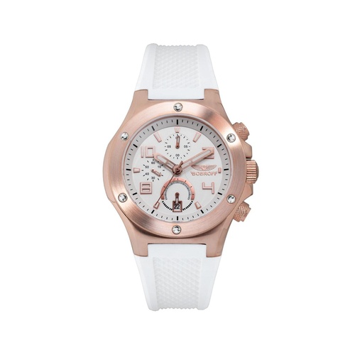 Bobroff Unisex's White Rubber Watch - One Size - Main Image