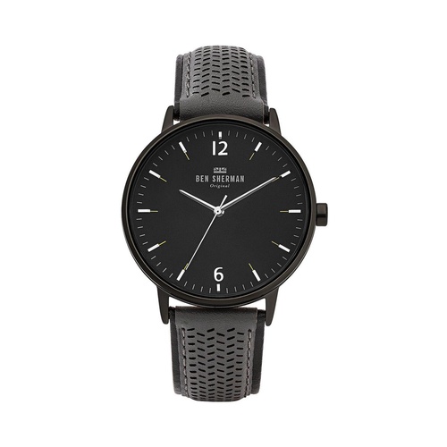 Ben Sherman Men's Black Leather Watch - One Size - Main Image