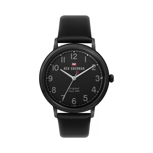 Ben Sherman Men's Black Leather Watch - One Size - Main Image