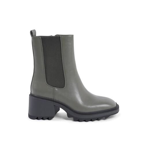 Military  Synthetic Leather Ankle Boots with 6cm Heel - 38 EU - Main Image