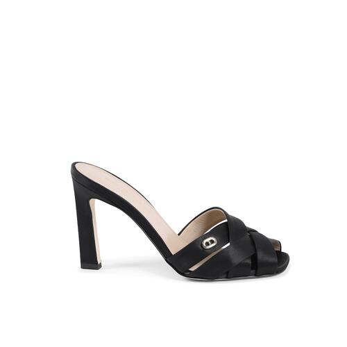 Satin  Cross-Strap Stiletto Mules - 40 EU - Main Image