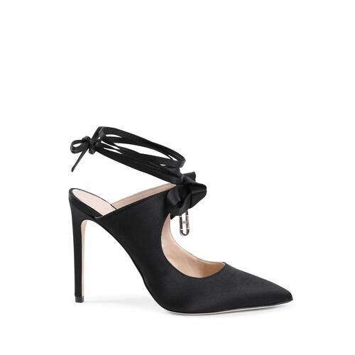 Satin Mule with 10cm Heel - 38 EU - Main Image