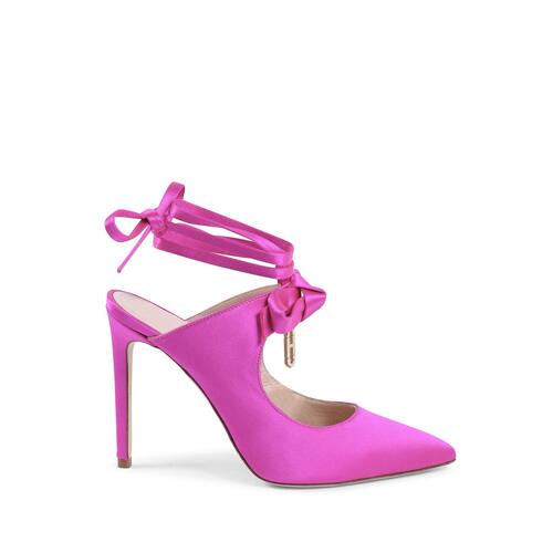 Satin Bow Mule with Stiletto Heel - 41 EU - Main Image