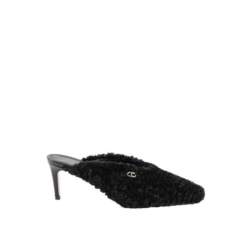 Teddy Fabric Mules with a 5cm Heel - 39 EU - Main Image