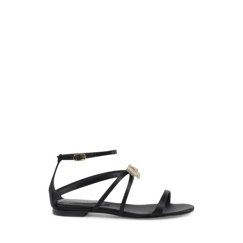 Satin Ankle-Strap Sandal with Swarovski Bow - 40 EU - Main Image
