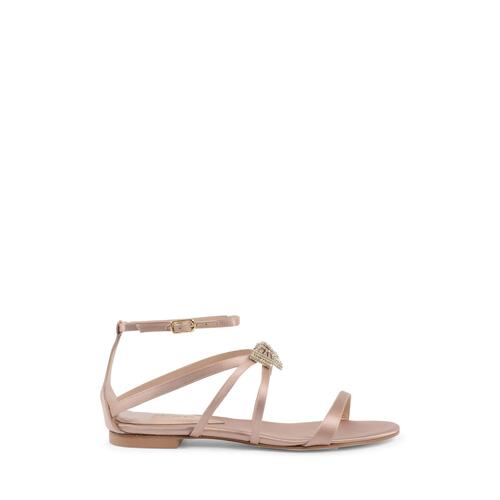 Swarovski Bow Satin Sandal with Ankle Strap - 37.5 EU - Main Image