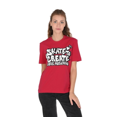 Love Moschino Women's Skate To Create Graphic Print T-Shirt - 40 IT - Main Image