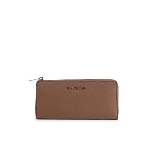 Leather Three Quarter Zip Wallet - One Size - Main Image