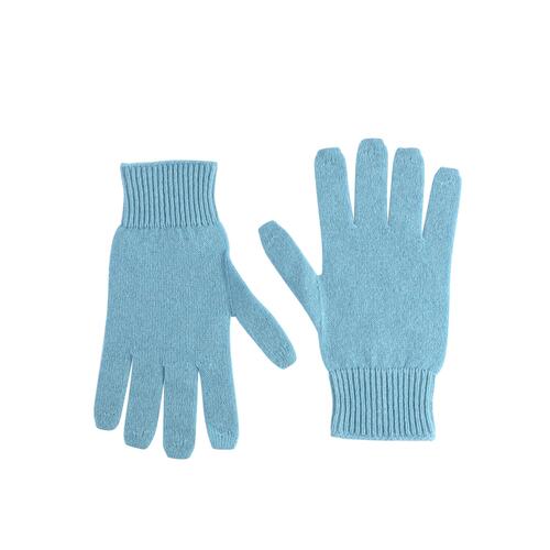 Crown of Edinburgh Cashmere Women's Luxury Cashmere Womens Gloves - Made in Italy in Sky blue - M - Main Image