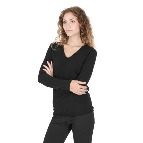 Premium Italian Cashmere V-Neck Sweater - 42 EU - Main Image