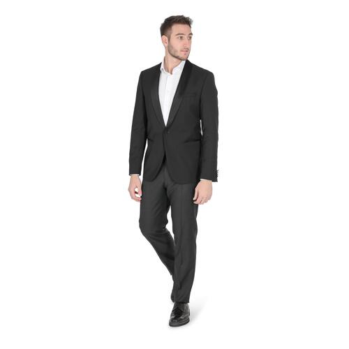 Hugo Boss Men's Black Wool Jacket in Black - 106 cm - Main Image