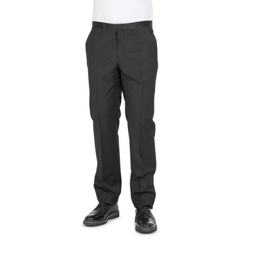 Hugo Boss Men's Black Wool Trousers in Black - 106 cm - Main Image