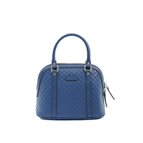 Gucci GG Marmont Mini Blue Leather Handbag - One Size - Main Image