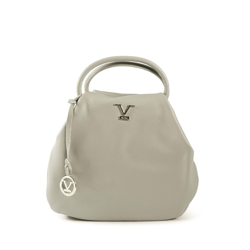 V Italia Womens Leather Shoulder Bag Grey - One Size - Main Image
