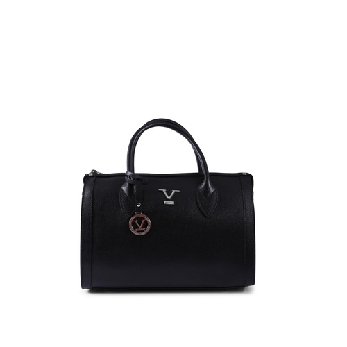 V Italia by VERSACE 1969 ABBIGLIAMENTO SPORTIVO SRL V Italia Black Leather Satchel Handbag - One Size - Main Image