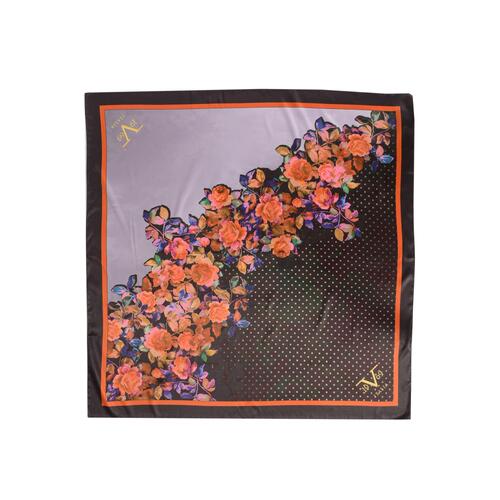 Foulard with Flower Pattern - One Size - Main Image