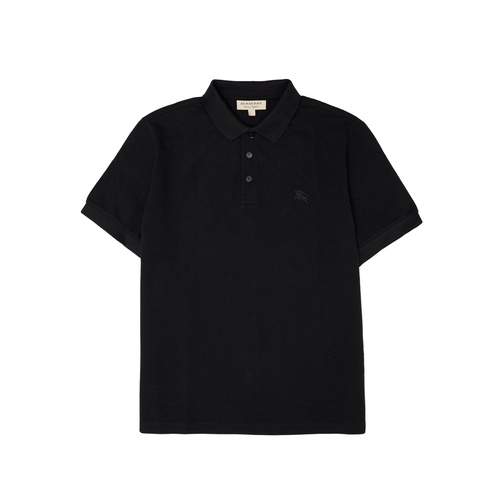 Burberry Men's Black Cotton Collared Polo Shirt - 52 IT - Main Image