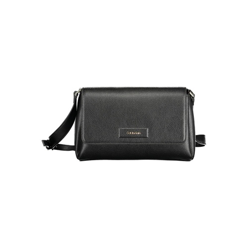 Calvin Klein Women's Elegant Black Shoulder Bag with Logo Detail - One Size - Main Image