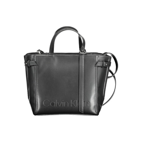 Calvin Klein Women's Elegant Black Two-Handle Recycled Polyester Bag - One Size - Main Image