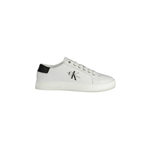 Calvin Klein Men's White Polyester Sneaker - 44 EU - Main Image