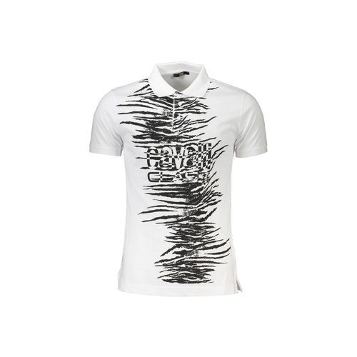 Cavalli Class Men's White Cotton Polo Shirt - XL - Main Image