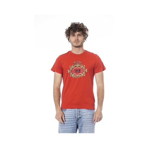 Cavalli Class Men's Red Cotton T-Shirt - L - Main Image