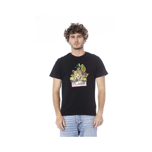 Cavalli Class Men's Black Cotton T-Shirt - L - Main Image