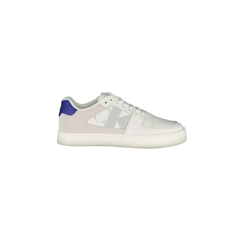 Calvin Klein Men's White Leather  Sneaker - 45 EU - Main Image